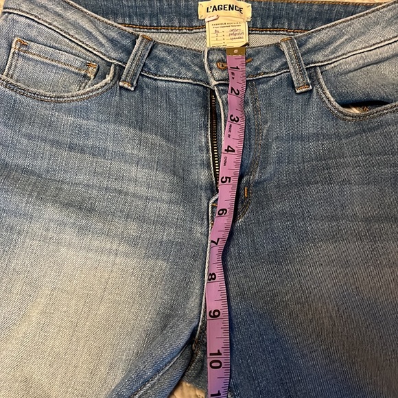 L’Agence Kendra High-Rise Crop Flare Jeans with Raw Hem - Picture 3 of 10